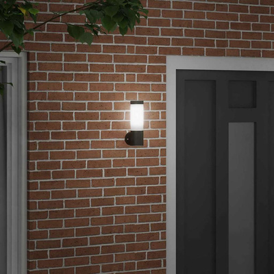 Zewnętrzna lampa ścienna Czarny 12 x 8,5 x 27 cm