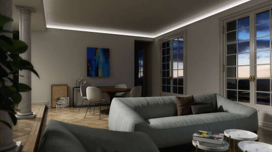 Profil LED LUMINES typ Logi srebrny anodowany 2,02 m