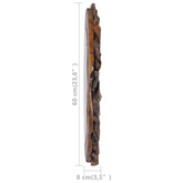 vidaXL Lustro ścienne, 60 cm, tekowe, okrągłe