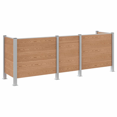 Ogrodzenie na Kosz na Śmieci brązowy 315 x 85 x 115 cm
