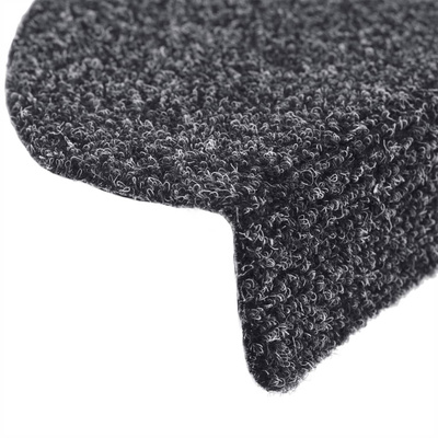 Maty na schody samoprzylepne 5 szt. 65x21x4 cm Ciemnoszary Półokrągły Duży