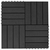 Płytka Tarasowa 11 pcs Czarny 30 x 30 cm