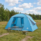 Namiot domek 6-osobowy niebieski Poliester