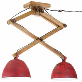 Lampa sufitowa, 25 W, postarzany czerwony, 29x18x85 cm, E27