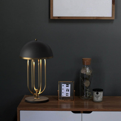 Lampka Biurkowa Bankierka Zielona Abruzzo Monza 2x E27