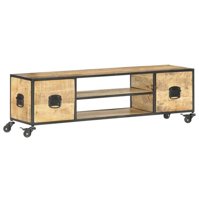 vidaXL Szafka pod TV, 130 x 30 x 39 cm, lite drewno mango