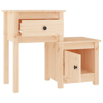 Szafki nocne, 2 szt., 79,5x38x65,5 cm, lite drewno sosnowe