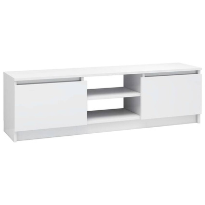 vidaXL Szafka pod TV, wysoki połysk, biała, 120x30x35,5 cm