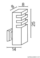 Kinkiet zewnętrzny RADO K BL