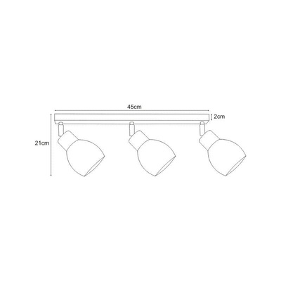 Lampy na listwie K-4586 z serii MIKA GRAY KAJA