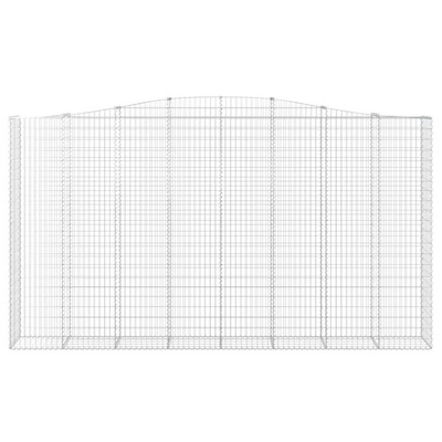 Kosze gabionowe, 6 szt, 400x50x220/240 cm, galwanizowane żelazo