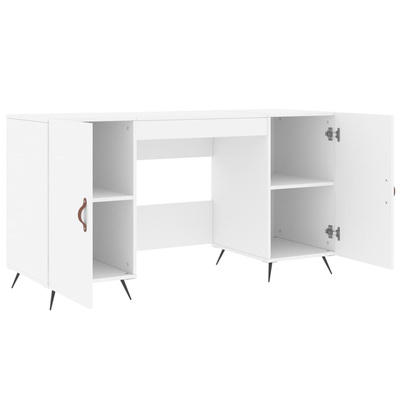 vidaXL Biurko, białe, 140x50x75 cm, materiał drewnopochodny wariant 5