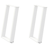 Nogi do stołu jadalnego w kształcie litery U 2 szt. Białe 50x(72-73) cm Stal