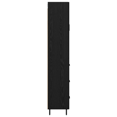 Highboard 2 szt. Czarny Dąb 69,5 x 34 x 180 cm