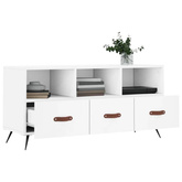 vidaXL Szafka pod TV, biała, 102x36x50 cm, materiał drewnopochodny wariant 5