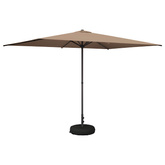 Parasol ogrodowy z podstawą 200 x 300 cm Poliester Prostokątny