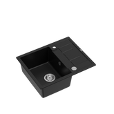 MORGAN 116 GraniteQ zlewozmywak pure carbon z syfonem Push To Open stal szlachetna 1-komorowy z/o + zaczepy 4 szt