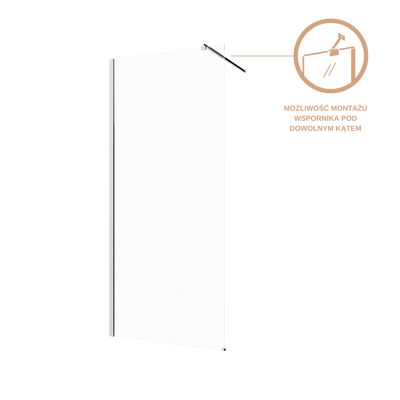 Kabina walk-in ii 80x200cm transp 8mm shiny-glass chrom AK-32-182-S Invena