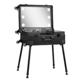 Kufer przenośne stanowisko z głośnikami czarne 136922