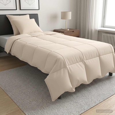 Zestaw kołder 2 szt. 135 x 220 cm 250 gsm Naturalny Kapok