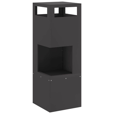 Kominek Czarny 35 x 35 x 100 cm Stal
