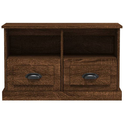 vidaXL Szafka pod TV, brązowy dąb, 80x35x50cm, materiał drewnopochodny