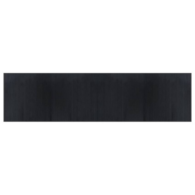 vidaXL Dywan prostokątny, czarny, 100x400 cm, bambusowy