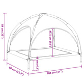 Legowisko dla psa, z baldachimem, antracytowe, tkanina i stal