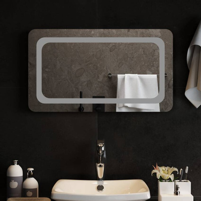 vidaXL Lustro łazienkowe z LED, 70x40 cm