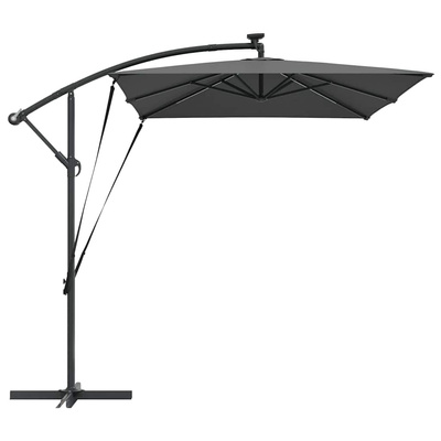 Parasol plażowy Ze LED Lights Antracyt 294 x 200 x 270 cm