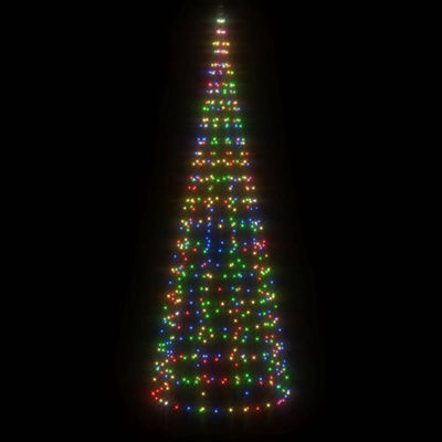 vidaXL Choinka z lampek, na maszt, 550 kolorowych LED, 300 cm