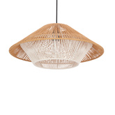 Lampa wisząca z abażurem Africa czarna do jadalni E27 1-punktowa