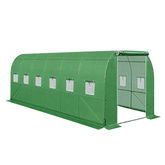 Tunel Ogrodowy Foliowy Szklarnia Na Warzywa Z Oknami Zielony UV 2x3 M 6M²