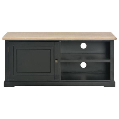 vidaXL Szafka pod TV, czarna, 90x30x40 cm, drewniana