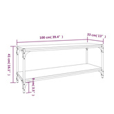 vidaXL Szafka pod TV, dąb sonoma, 100x33x41 cm