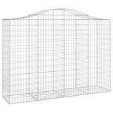 Kosze gabionowe, 12 szt, 200x50x140/160cm, galwanizowane żelazo