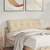 Poduszka na plecy Kremowy 140 x 50 cm Tkanina mikrofibrowa