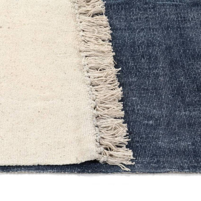 vidaXL Dywan typu kilim, bawełna, 160 x 230 cm, niebieski