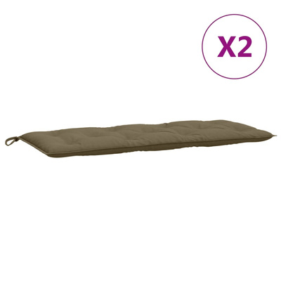 Poduszki na ławkę ogrodową, 2 szt., taupe melanż, 120x50x7 cm