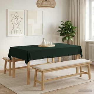 Obrus stołowy Prostokątny Ciemnozielony 140 x 260 cm