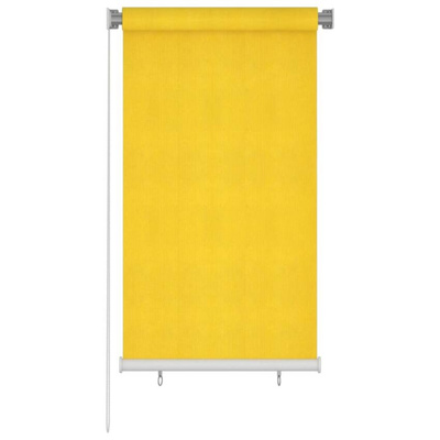 vidaXL Roleta zewnętrzna, 80x140 cm, żółta, HDPE