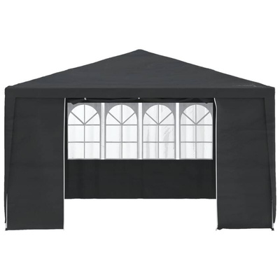 vidaXL Namiot imprezowy ze ściankami, 4x4 m, zielony, 90 g/m²