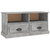 vidaXL Szafka pod TV, szarość betonu, 93x35,5x45 cm
