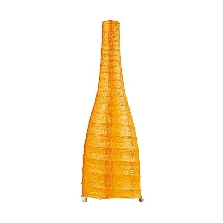Lampka nocna Buton z abażurem papierowa żółta Candellux
