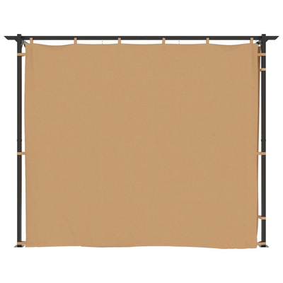 Altana ogrodowa z zasłonami, 3 x 3 m, antracytowa, stal