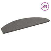 Samoprzylepne maty na schody 15 pcs Szary 80 x 28 x 3,5 cm