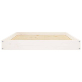 vidaXL Legowisko dla psa, białe, 101,5x74x9 cm, lite drewno sosnowe