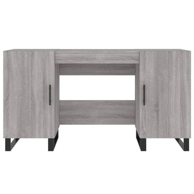 vidaXL Biurko, szary dąb sonoma, 140x50x75 cm, materiał drewnopochodny wariant 7