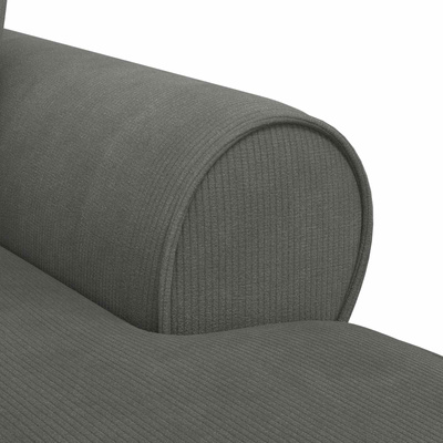 Chaise Lounge z Fartuszkiem 3 szt. Ciemnoszary 91 x 157 x 91 cm