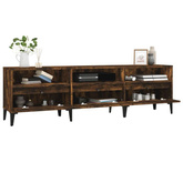 vidaXL Szafka pod TV, przydymiony dąb, 150x30x44,5 cm wariant 4